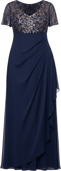 Plus Size Applique Short Sleeves Sheath Dress