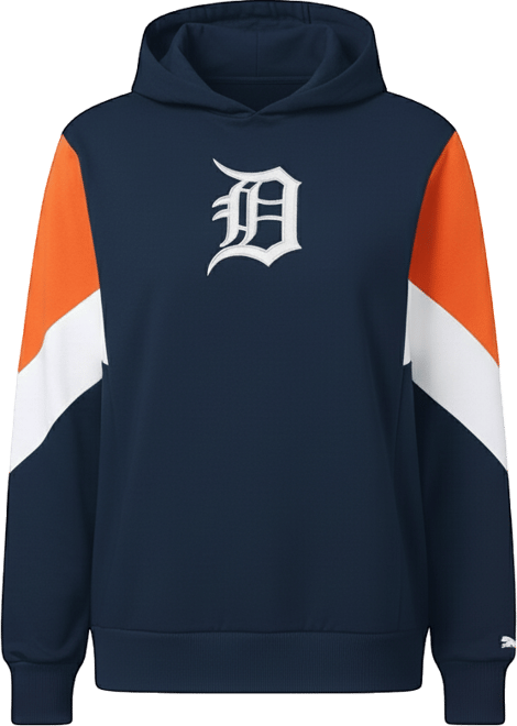 Women's Navy Detroit Tigers Scrimmage Pullover Hoodie