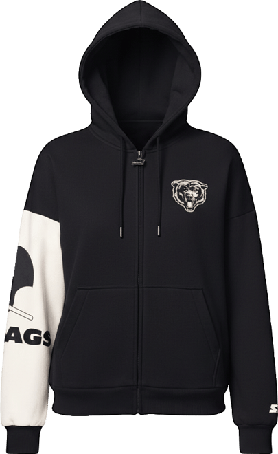 Women's Black Chicago Bears 4th Down Full-Zip Hoodie