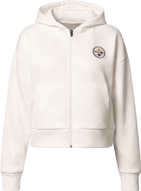 Women's Cream Pittsburgh Steelers Eleanor Full-Zip Hoodie