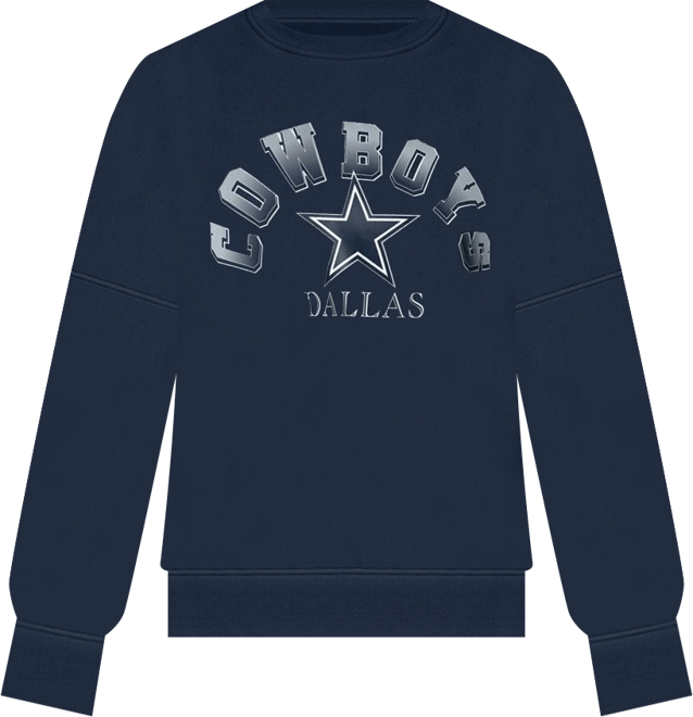 Women's Navy Dallas Cowboys Oversized Feud Sweatshirt