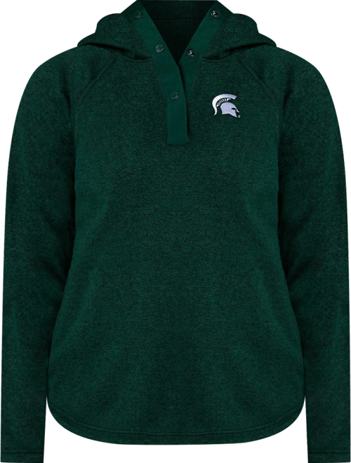 Women'sGreen Michigan State Spartans Sweater Weather Fleece Lined Pullover Hoodie