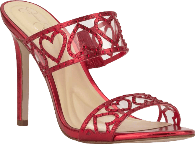 Women's Jovara Double Heart Band Stiletto Dress Sandals