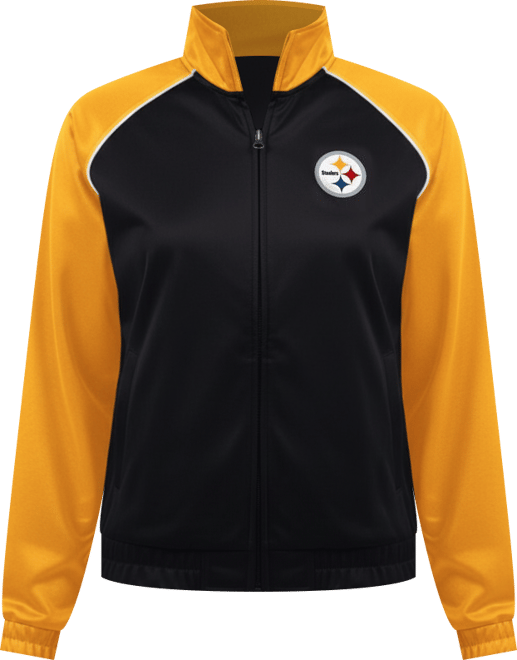 Women's Black Pittsburgh Steelers Replay Full-Zip Track Jacket
