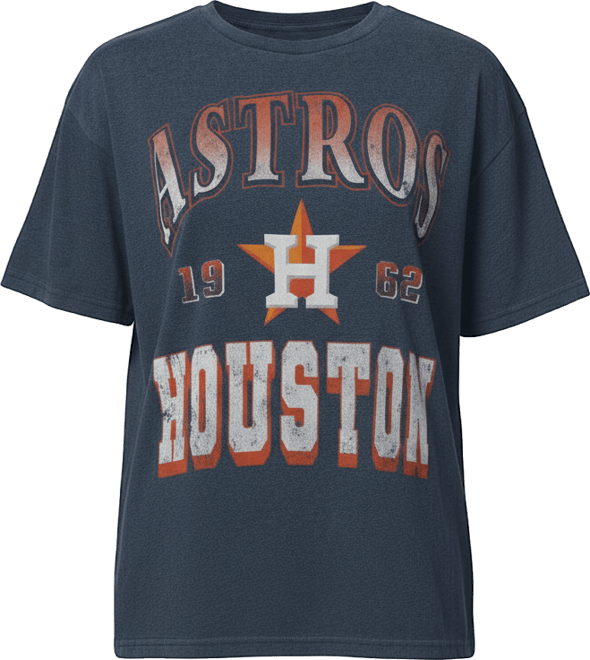 Women's&nbsp; Heather Navy Houston Astros Oversized Hall of Fame T-Shirt