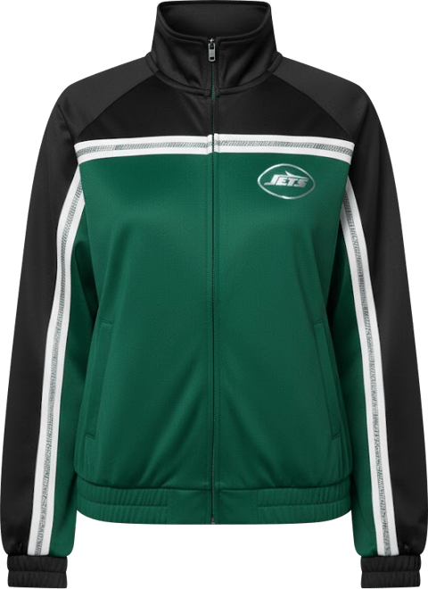 Women's Green New York Jets Post Game Full-Zip Track Jacket