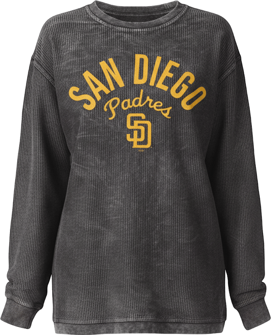 Women's Black San Diego Padres Comfy Cord Pullover Sweatshirt
