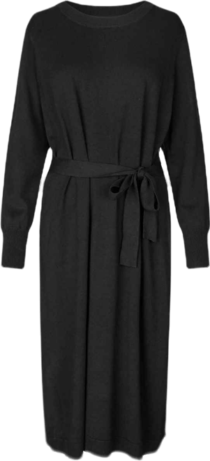 Women's MaNisuta Long Sleeve Belted Waist Dress