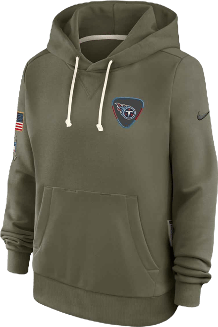 Women's Olive Tennessee Titans 2025 Salute to Service Sideline Standard Issue Dri-fit Hoodie