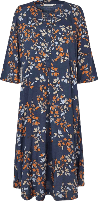 MaNymari Round Neck 3/4 Sleeve Dress