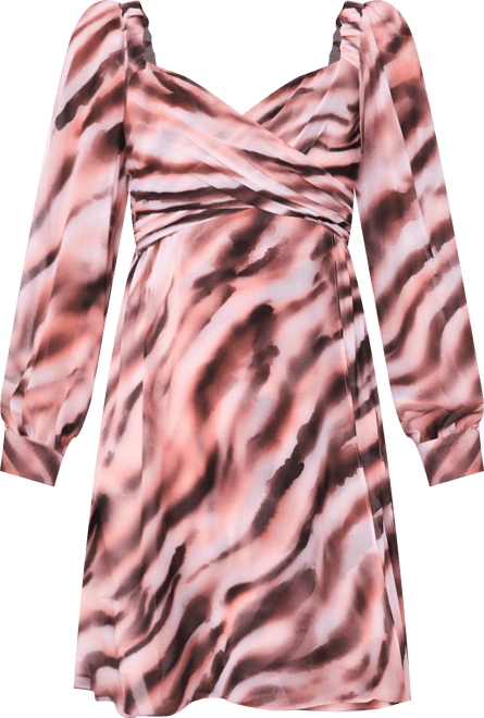 Women's Printed Long Sleeve Mini Dress