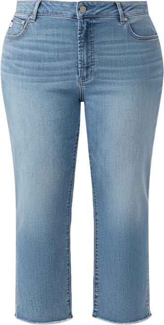 Plus Size Vintage Straight Ankle Jeans