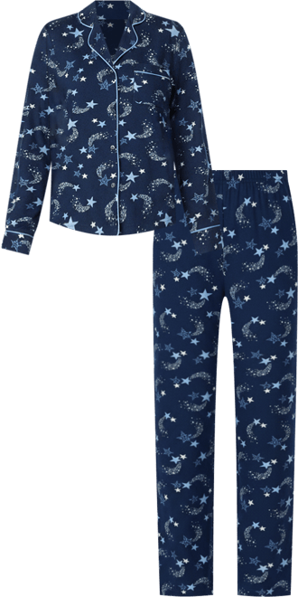 Women's 2-Piece Sleepwear Long-Sleeve Top and Pajama Pants Set