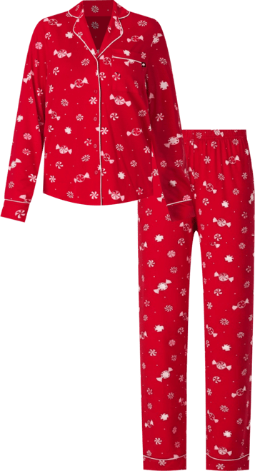 Women's 2-Piece Sleepwear Long-Sleeve Top and Pajama Pants Set