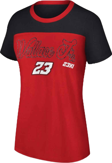 Women's Black Bubba Wallace Cheer Color Blocked T-Shirt