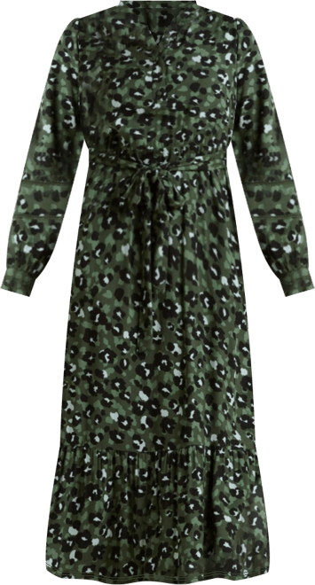 Women's Luna Long Sleeve Button Midi Dress