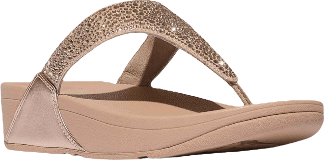Women's Lulu Crystal Mix Toe-Post Wedge Sandals