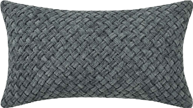 Parallel Woven Chenille Boudoir Decorative Pillow, 12" x 21"