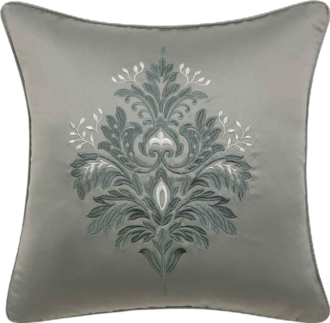 Renata Embroidered Decorative Pillow, 18" x 18"