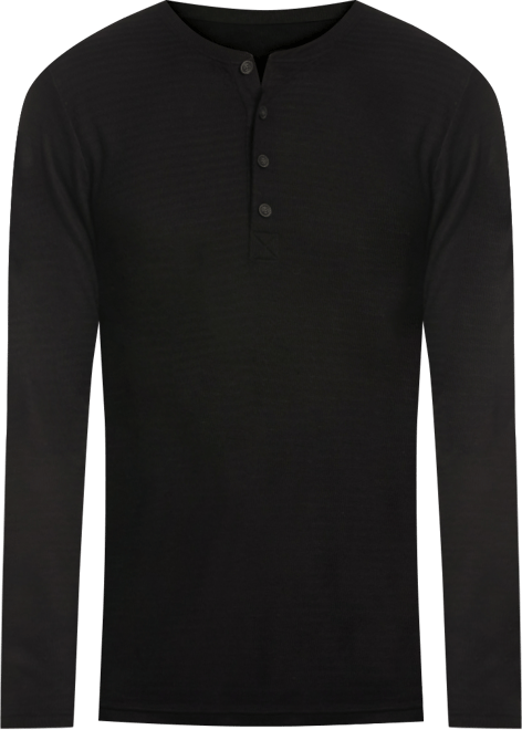 Men's Long Sleeve Henley Neck T-Shirt