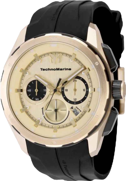 Men's Tm-318105 Ocean Quartz Chronograph Gold Dial Watch