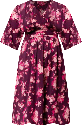 Women's Plus Size Gia A-Line Midi Dress with Pockets