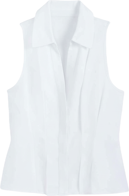 Women's Sleeveless Collared Linen Button-Down Shirt, Macy's Exclusive