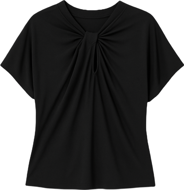Women's Short Sleeve Keyhole Neckline T-Shirt, Macy's Exclusive