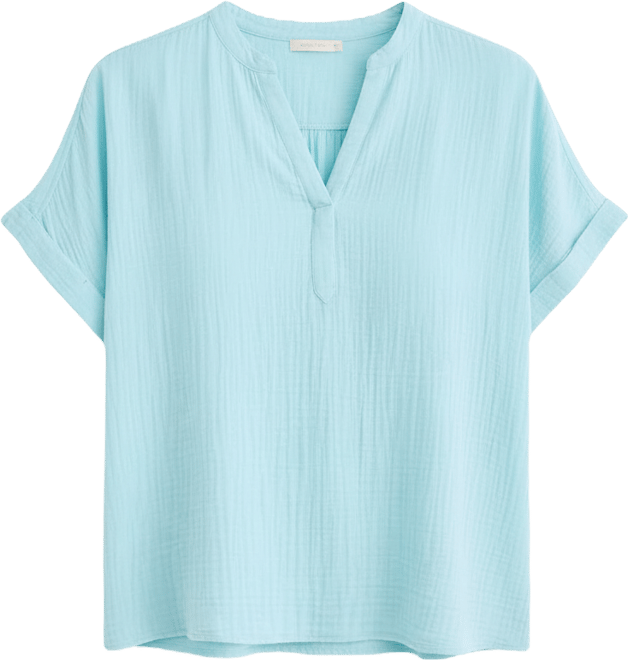Plus Size Cotton V-Neck Dolman-Sleeve Top, Macy's Exclusive