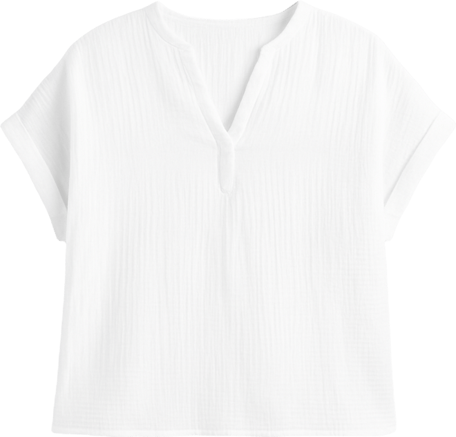 Plus Size Cotton V-Neck Dolman-Sleeve Top, Macy's Exclusive