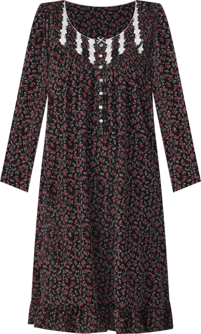 Women's Long Sleeve Short Nightgown