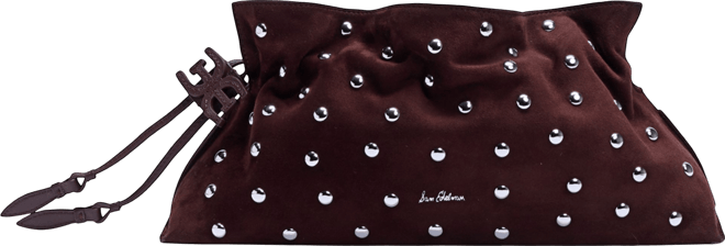 Poppy Oversized Leather Drawstring Clutch