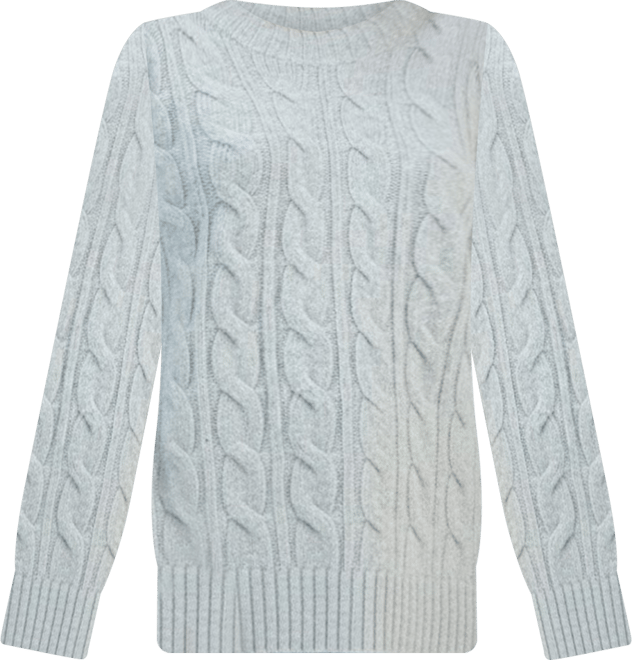 Juniors' Oversized Cable-Knit Sweater