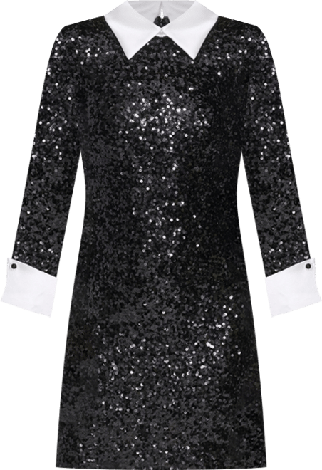 Women's Sequin Detail Collar Dress