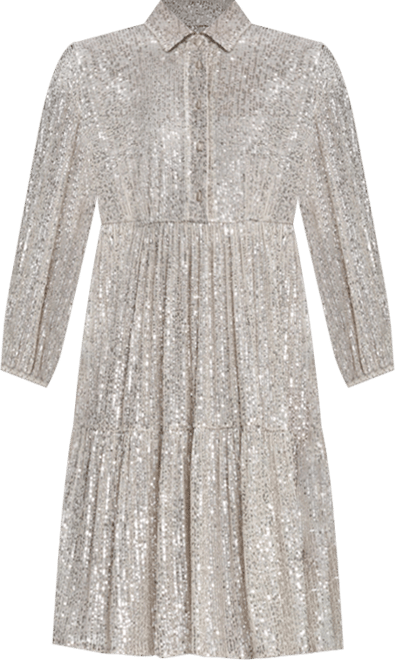 Women's Sequin Detail Collar Dress