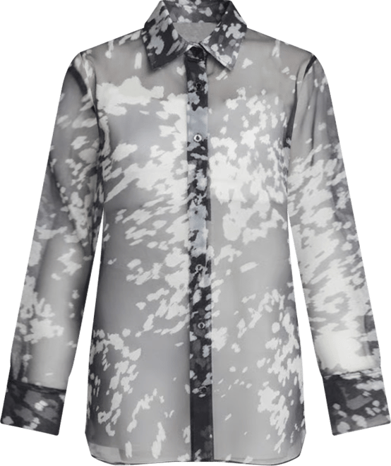 Women's Printed Organza Mini Skirt