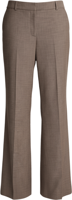 Women's Melange Fly Front Mid Rise Flare Pants