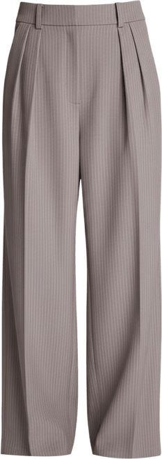 Women's Pinstripe High Rise Double Pleated Pants