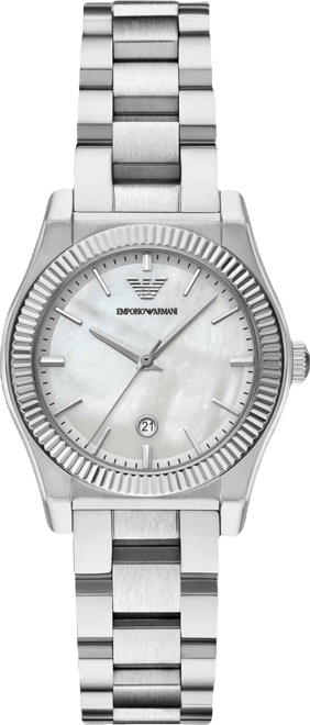 Women's Three-Hand Stainless Steel Watch, 32mm