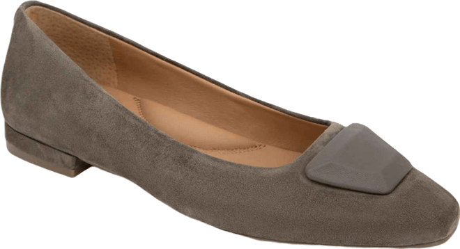 Women's Hanette Square Toe Suede Flats