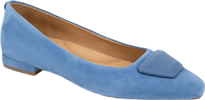 Women's Hanette Square Toe Suede Flats