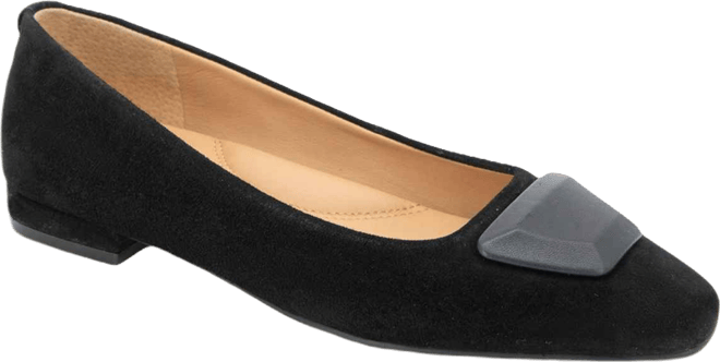Women's Hanette Square Toe Suede Flats