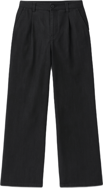 Women's Teresa Wide Leg Ankle Pleated Jeans