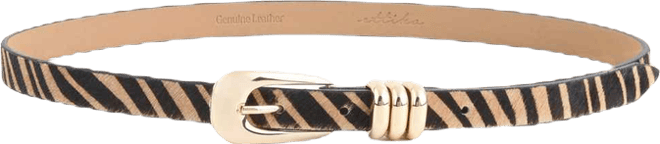 Tiger Print Skinny Belt