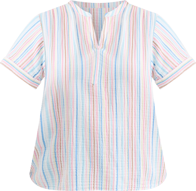 Plus Size Striped V-Neck Dolman-Sleeve Top, Macy's Exclusive
