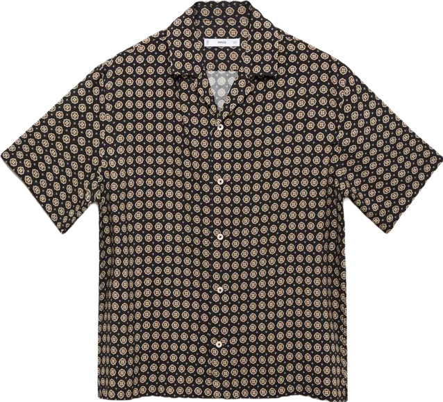 Men's Printed Fluid Regular-Fit Shirt