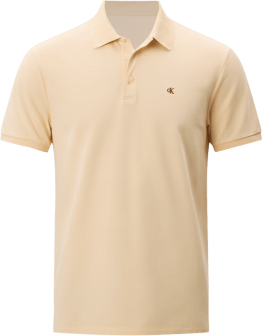 Men's Regular-Fit Smooth Cotton Monogram Logo Polo Shirt