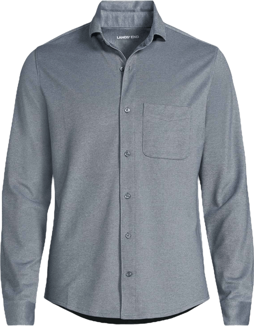 Men's Long Sleeve Knit Travel Kit Oxford Shirt