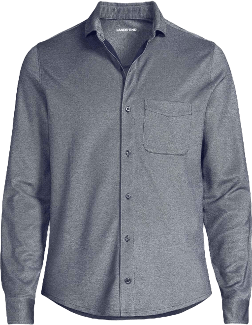 Men's Long Sleeve Knit Travel Kit Oxford Shirt