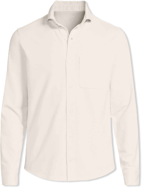 Men's Long Sleeve Knit Travel Kit Oxford Shirt